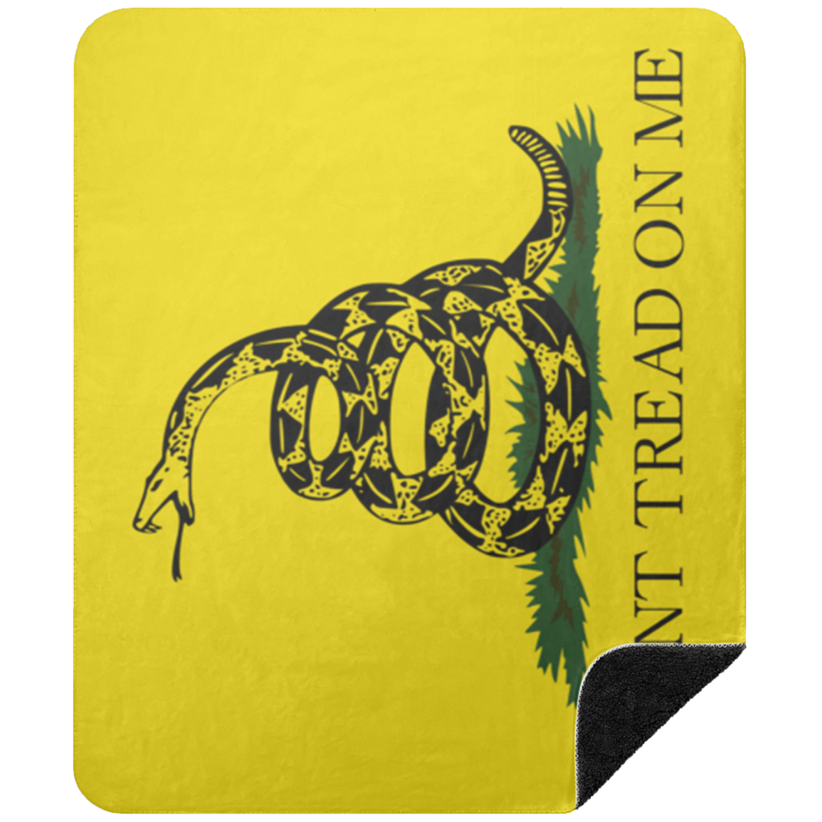 Gadsden Flag Premium Sherpa Blanket